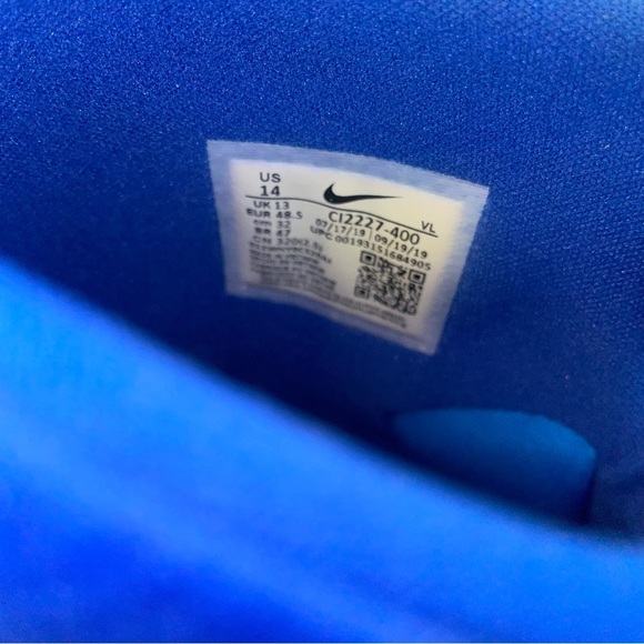 Nike Alpha Huarache Elite 2 Mid Baseball Cleats blue - Picture 7 of 7